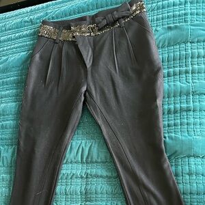 Sequin tapered leg pants